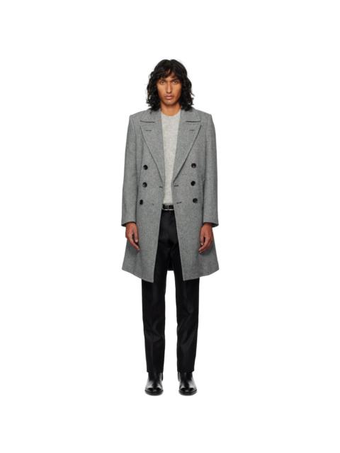 TOM FORD Black & White Graphic Twill Coat