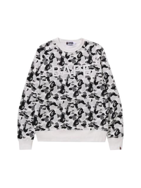 BAPE ABC Camo Crystal Stone Crewneck 'Grey'