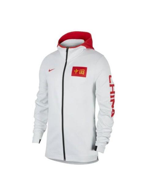 Nike Nike China Therma Flex Showtime China Team Basketball hoodie White AT4867-100