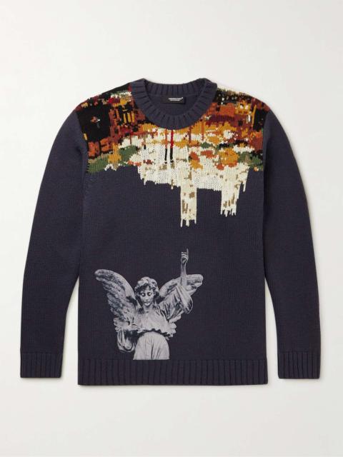 UNDERCOVER + Markus Åkesson Appliquéd Intarsia Wool-Blend Sweater
