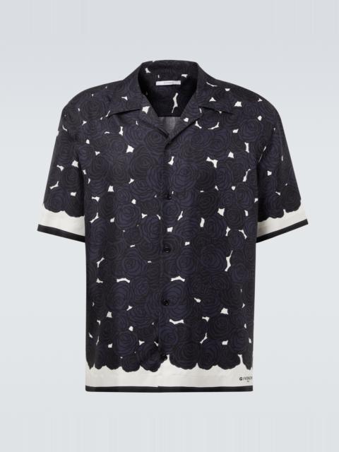 Givenchy Floral silk bowling shirt