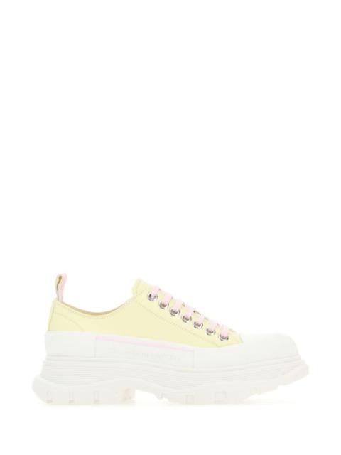 Pastel yellow leather Tread Slick sneakers