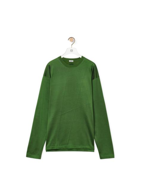 Loewe Pleated long sleeve T-shirt in silk