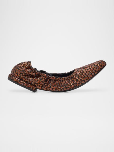 Dries Van Noten Fabric Multi Ballerina Flats