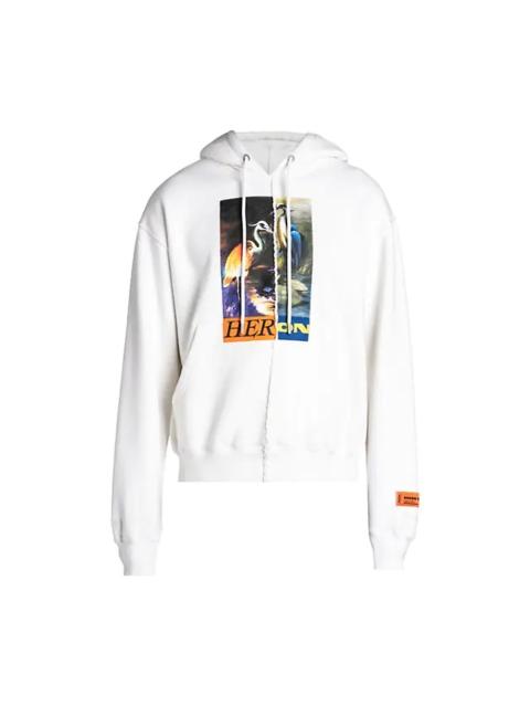 Heron Preston White Split Herons Hoodie