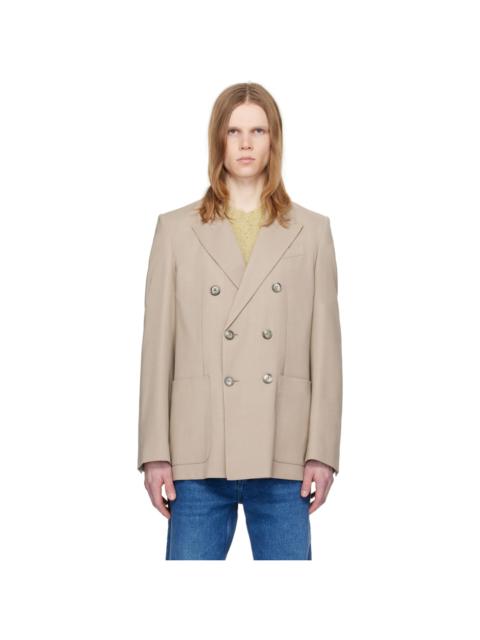 AMI Paris Taupe Double-Breasted Blazer