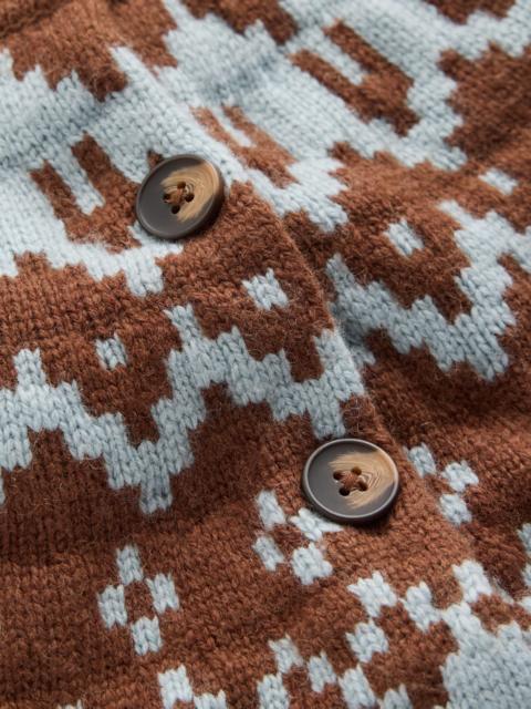 BODEN Mae Fair Isle Cardigan-Potting Soil
