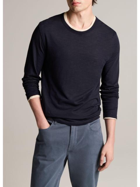 Vince Slub Pima Cotton Double-Layer T-Shirt