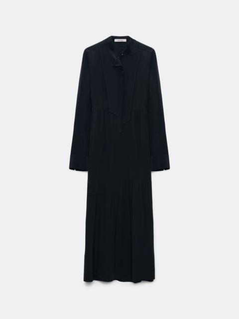 【Dorothee Schumacher】 Sophisticated Volumesシルクミディド Sophisticated Volumes silk midi dress in red - Dorothee