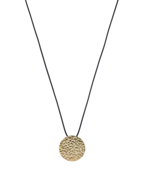 GABRIELA HEARST Wheel of Fortune Pendant in 18K Yellow Gold (Black Leather Cord)
