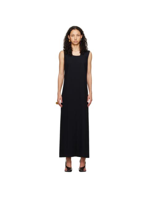 Black Wide Strap Maxi Dress