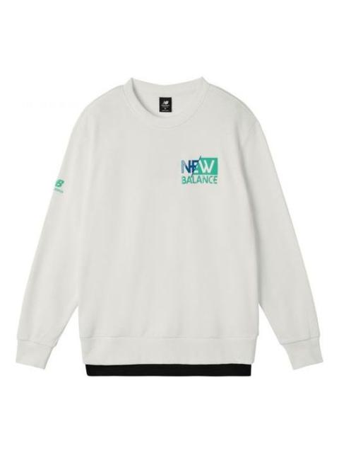 New Balance Casual Logo Sweatshirts 'White' AMT11314-WT