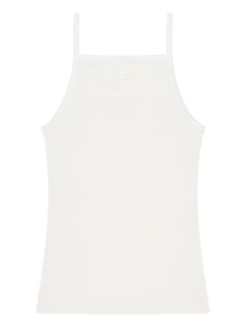 courrèges logo tank top