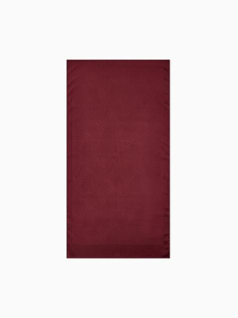 GIORGIO ARMANI STOLE IN SILK WITH JACQUARD PATTERN