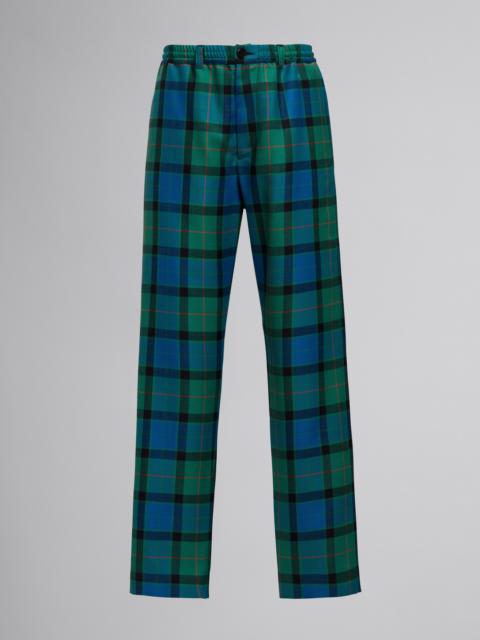 Marni MULTICOLOR TARTAN WOOL PANTS