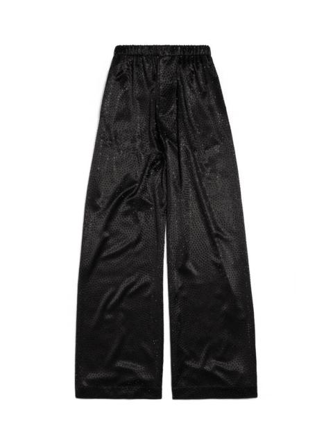 BALENCIAGA Women's Rhinestone Pyjama Pants in Black