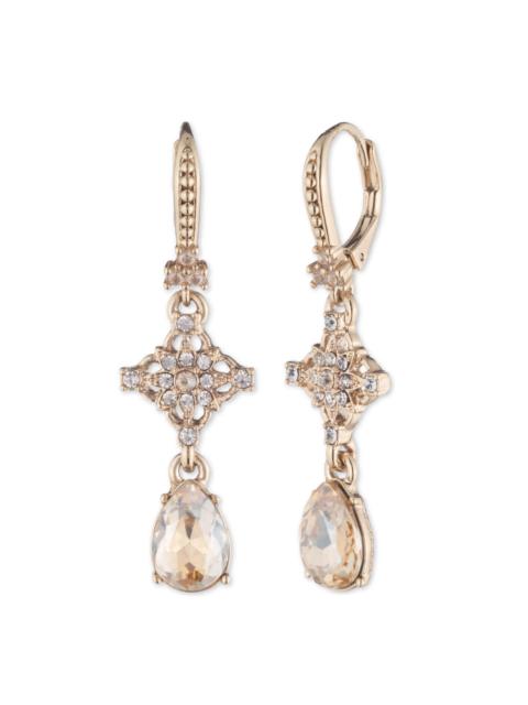 Marchesa GOLD LACE STONE DROP EARRING