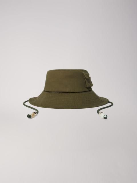 maje Beaded drawstring bucket hat