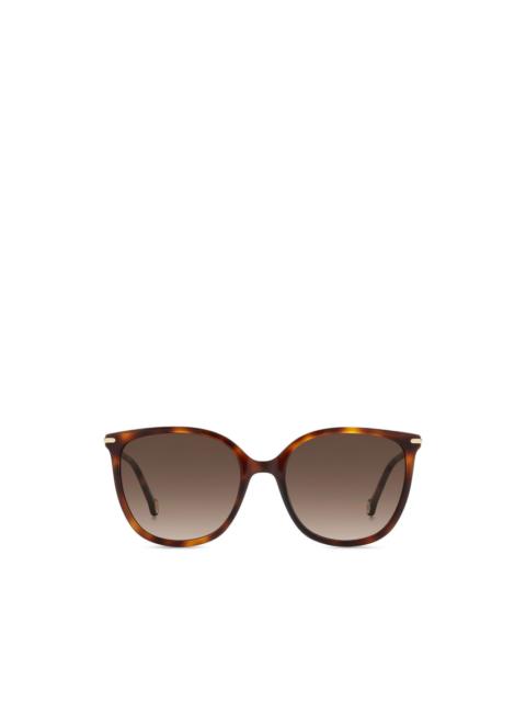 CAROLINA HERRERA tortoiseshell-effect cat-eye sunglasses