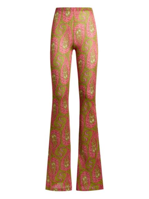 Etro paisley foliage-motif trousers