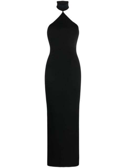 SOLACE LONDON Blanca halterneck maxi dress