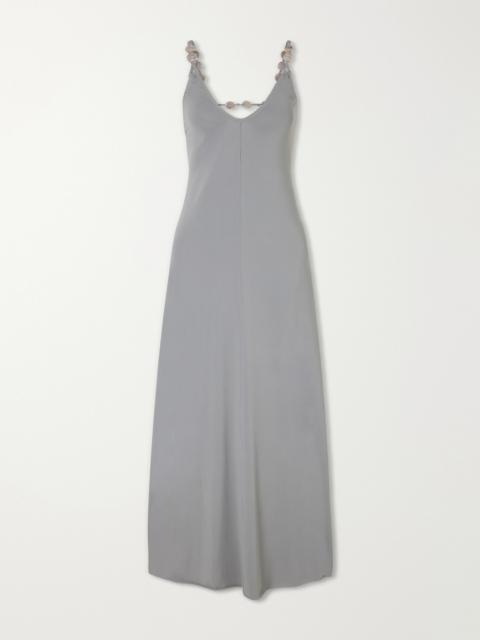 ERES Sculpturale Bead-embellished Stretch-jersey Maxi Dress