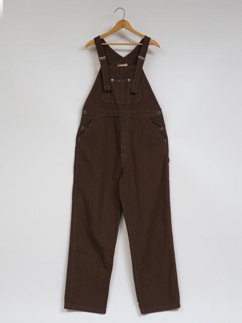 Nigel Cabourn New Dungaree Broken Twill in Brown