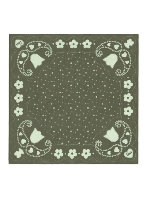 TOUS Square khaki Scarf TOUS Motifs Paisley