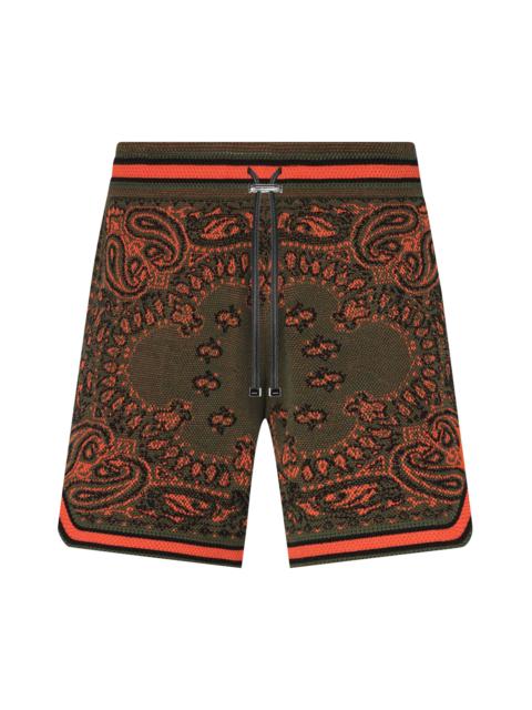 Amiri Bandana B-Ball Short 'Green/Orange'