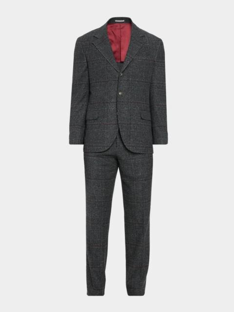 Brunello Cucinelli Glen Plaid Silk-Wool Blend Suit