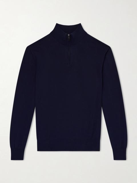 Canali Cotton Half-Zip Sweater