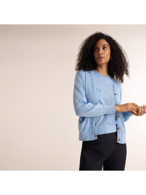 M.M.LaFleur Rosalia Pointelle Cardigan - Light Merino