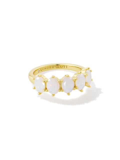 KENDRA SCOTT Cailin Gold Crystal October Band Ring
