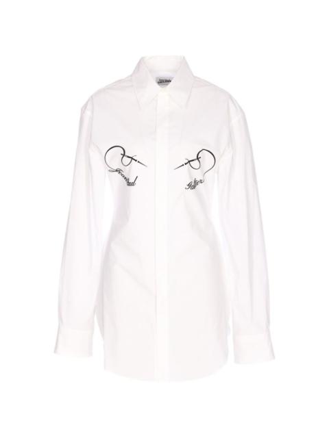 Jean Paul Gaultier embroidery button shirt