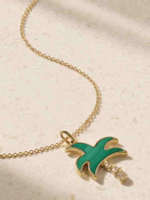 Yvonne Léon 9-karat And 18-karat Gold, Malachite And Diamond Necklace