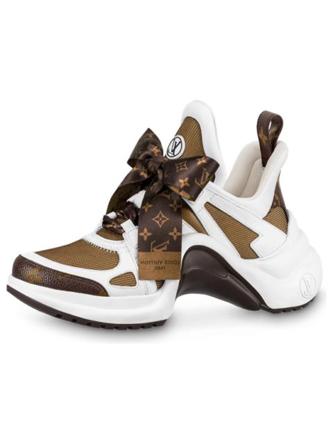 Louis Vuitton (WMNS) LOUIS VUITTON Archlight 1.0 Sneakers 'White Brown with Brown Ribbon' 1AACQB
