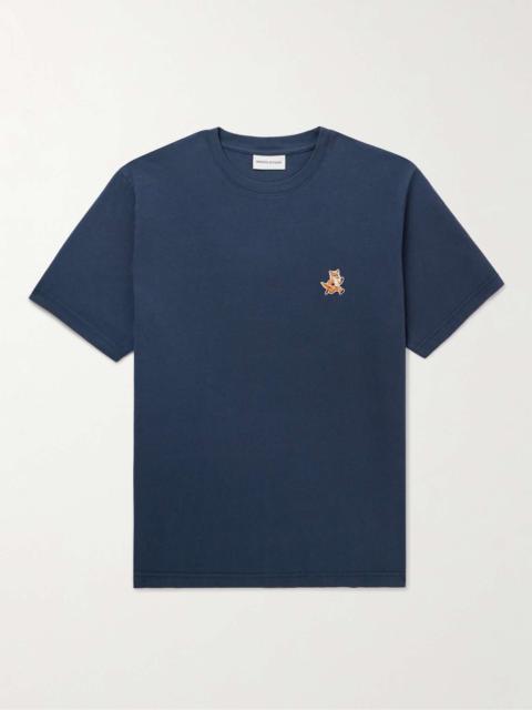 Maison Kitsuné Logo-Appliquéd Cotton-Jersey T-Shirt