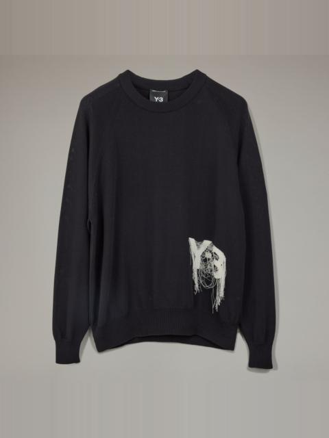 Y-3 Y-3 Logo Knit Crew Sweatshirt