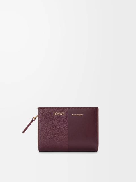 Loewe Duet compact wallet in smooth and grained calfskin