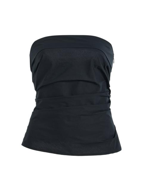 Proenza Schouler Maisy Strapless Poplin Top black