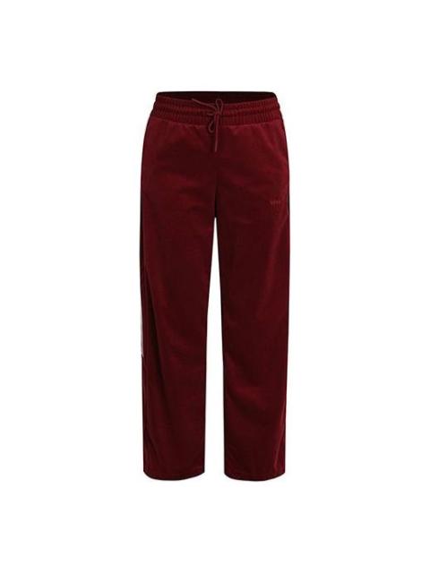 adidas (WMNS) adidas Neo CS TP Velour Pants 'Red White' GK8761