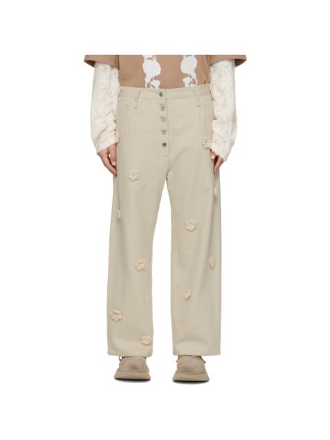 Song for the Mute Beige Daisy Trousers