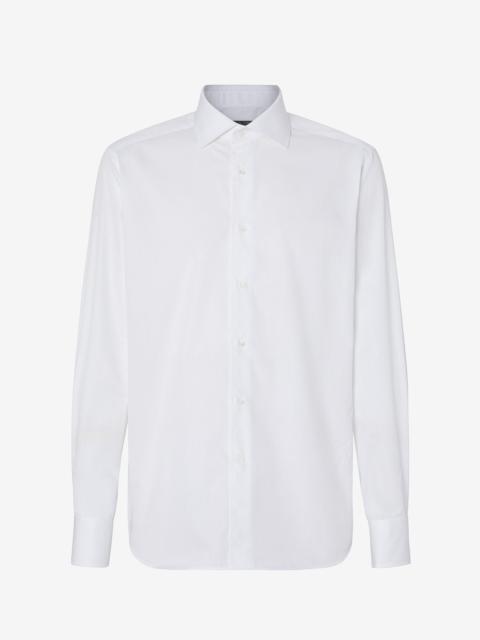 CORNELIANI White wrinkle-free cotton twill shirt