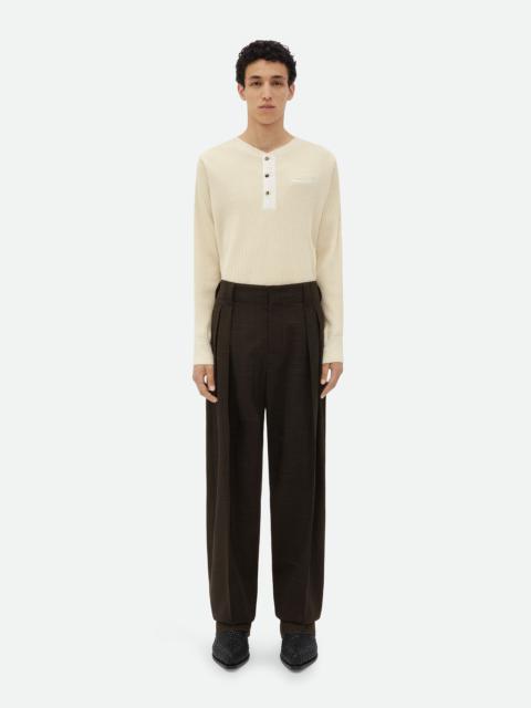 Bottega Veneta Viscose And Silk Criss-Cross Pleated Pants