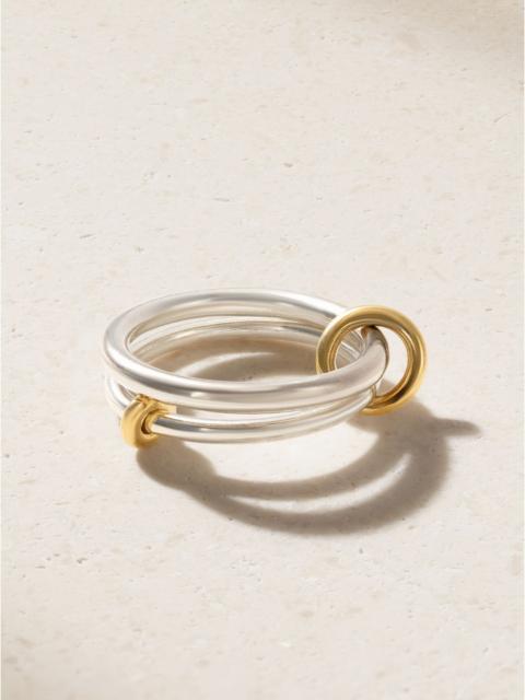 Spinelli Kilcollin Virgo set of two 18-karat gold and sterling silver rings Gold
