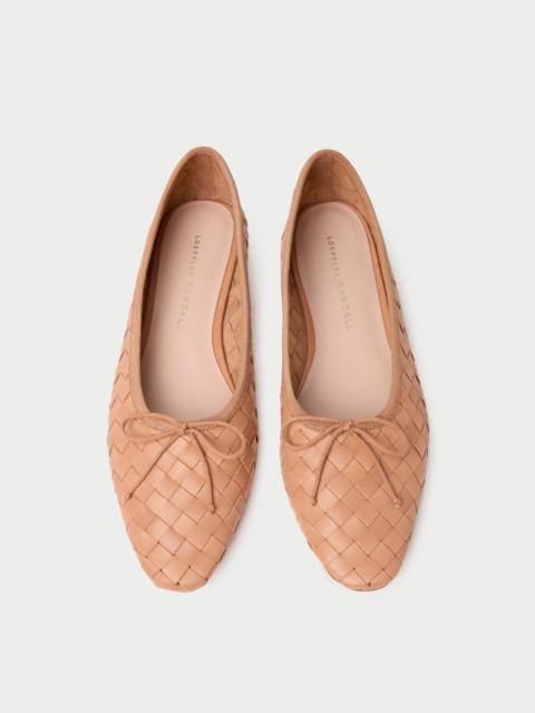 LOEFFLER RANDALL Landry Honey Woven Ballet Flat