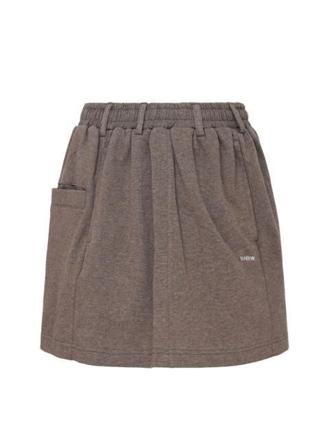 BONBOM Drawstring Giant Front Sweat Skirt