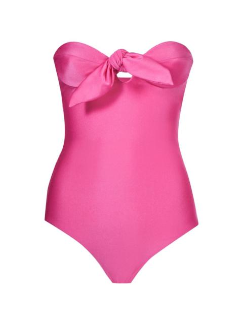 Taller Marmo Alligator knot-detail swimsuit