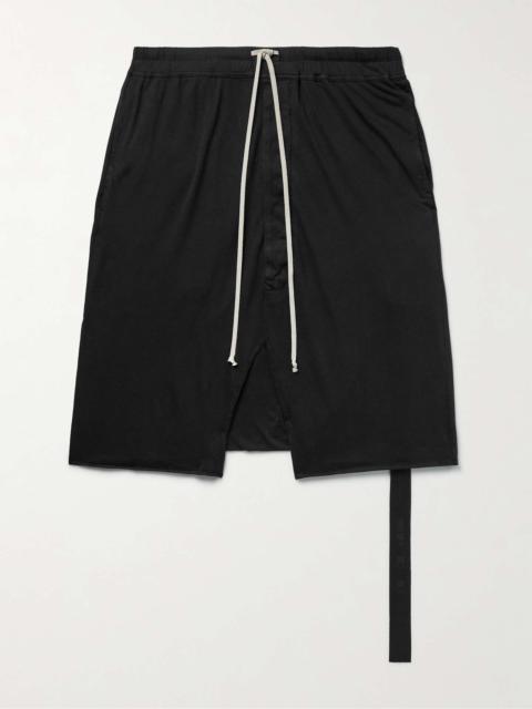 Rick Owens DRKSHDW Pods Wide-Leg Cotton-Jersey Drawstring Shorts