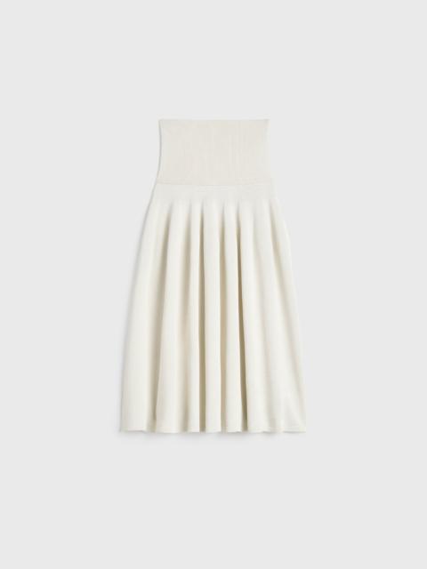 TOTEME Ribbed waist skirt off-white